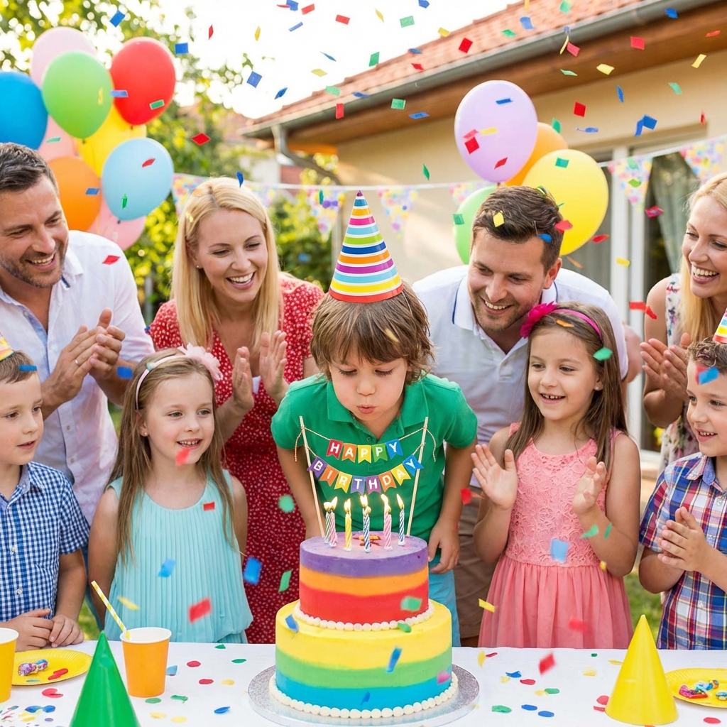 Birthday candle moment