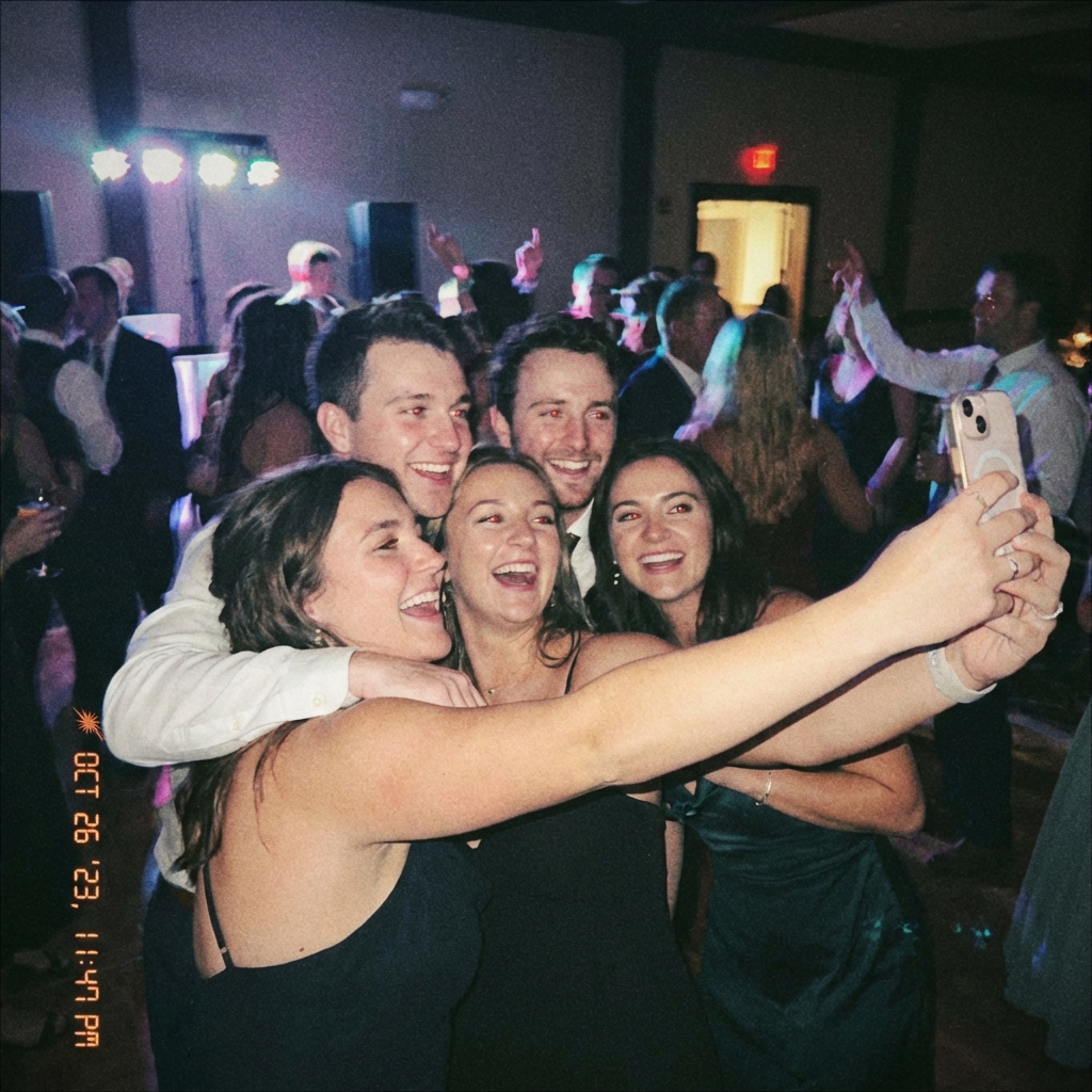 Wedding dance selfie